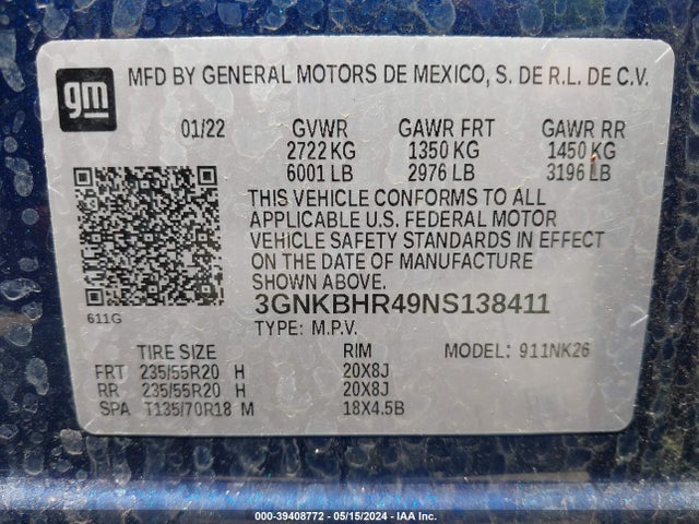Chevrolet Blazer Awd 2lt 2022 3GNKBHR49NS138411 Image 9