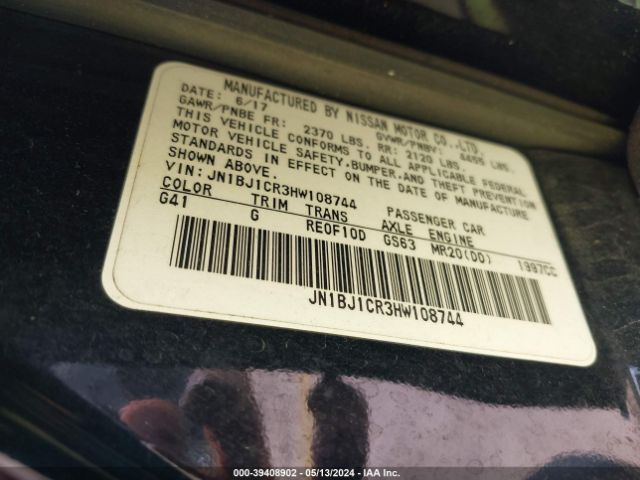 JN1BJ1CR3HW108744 Nissan Rogue Sport Sv