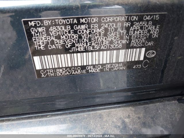 JTHBE1BL5FA013058 Lexus GS 350