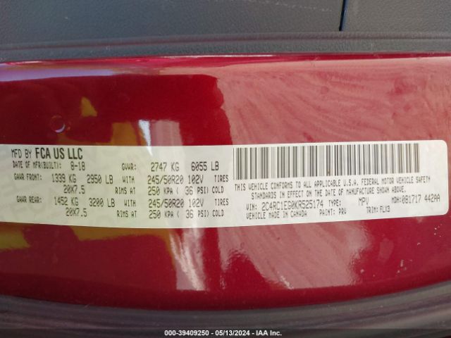 2C4RC1EG0KR525174 Chrysler Pacifica Touring L Plus