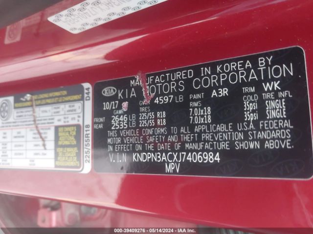 KNDPN3ACXJ7406984 KIA Sportage Ex
