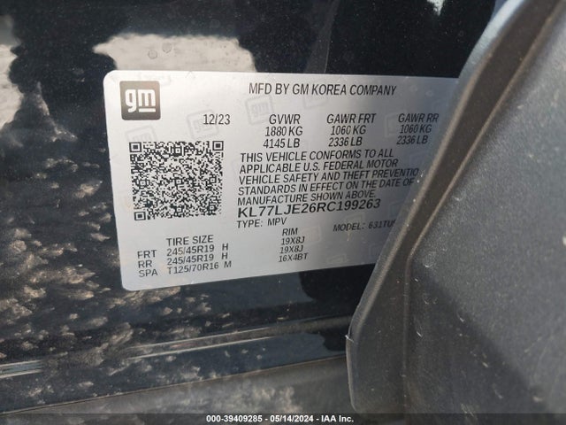 Продаж на аукціоні авто 2024 Chevrolet Trax Fwd 2rs, vin: KL77LJE26RC199263, номер лоту: 39409285