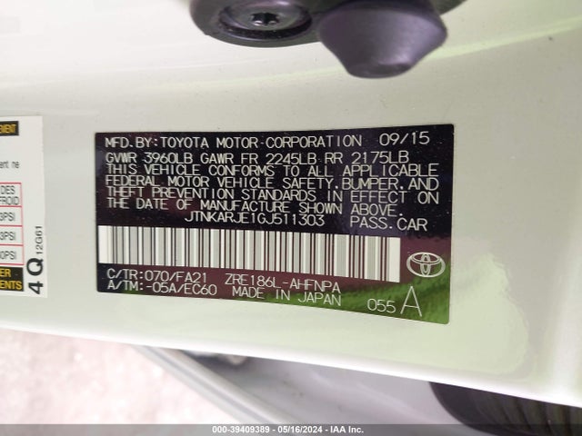 JTNKARJE1GJ511303 Scion IM