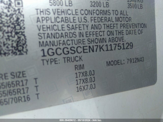 Chevrolet Colorado Lt 2019 1GCGSCEN7K1175129 Image 9