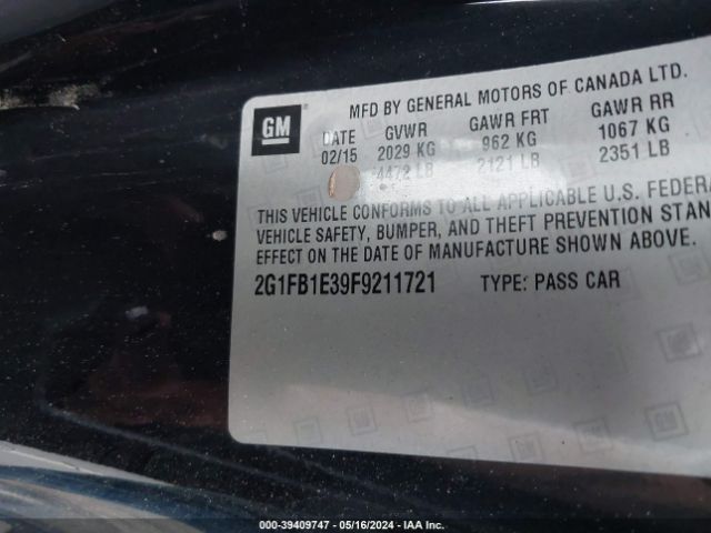 2G1FB1E39F9211721 Chevrolet Camaro 2ls