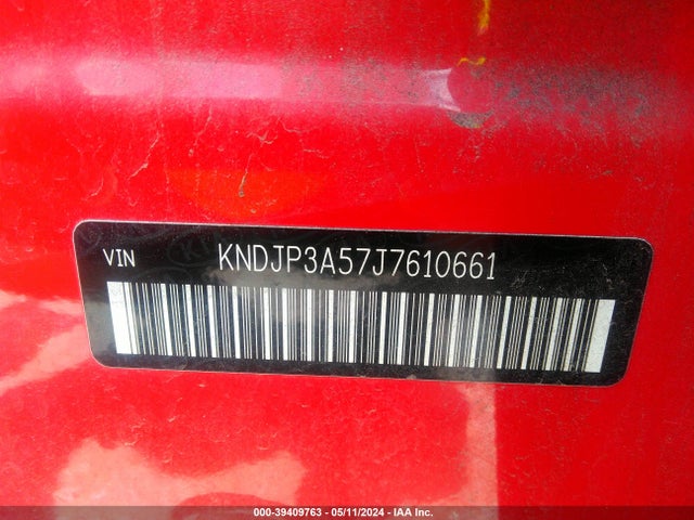 KIA SOUL + 2018 KNDJP3A57J7610661 Image 9