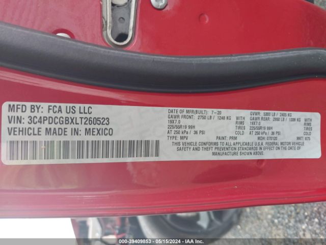 3C4PDCGBXLT260523 Dodge Journey Crossroad