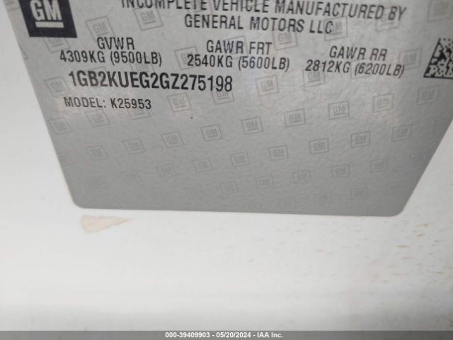 1GB2KUEG2GZ275198 Chevrolet Silverado 2500hd Wt