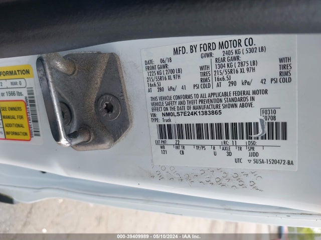 Ford Transit Connect Xl 2019 NM0LS7E24K1383865 Image 9