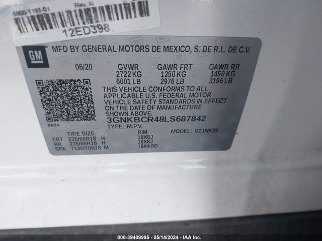 Chevrolet Blazer Fwd 2lt 2020 3GNKBCR48LS687842 Image 9