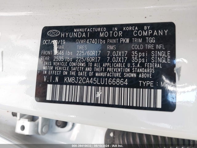 Hyundai TUCSON SE 2020 KM8J2CA45LU166864 Image 9