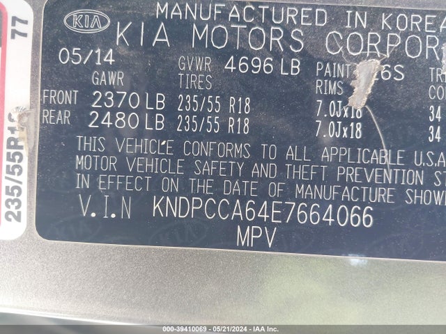 KIA Sportage Sx 2014 KNDPCCA64E7664066 Image 9