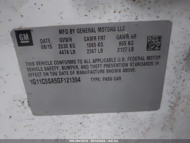 1G11C5SA5GF121394 Chevrolet Malibu Limited Lt