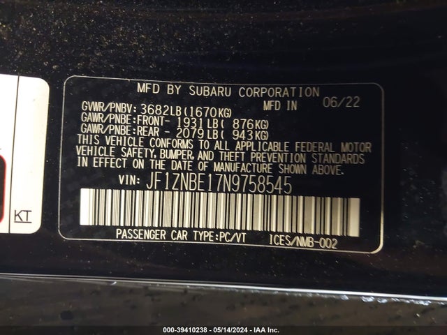 Toyota Gr86 Premium 2022 JF1ZNBE17N9758545 Image 9