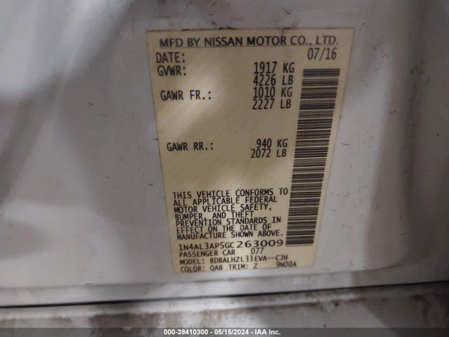 Nissan Altima 2.5 Sr 2016 1N4AL3AP5GC263009 Image 9