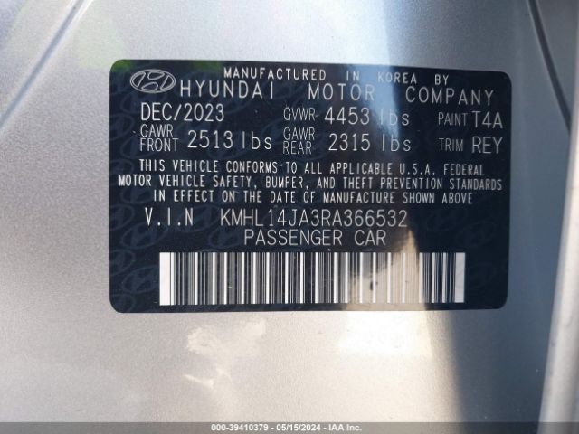 KMHL14JA3RA366532 Hyundai SONATA SEL