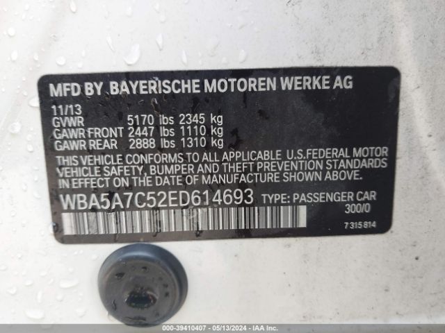 WBA5A7C52ED614693 BMW 528i Xdrive