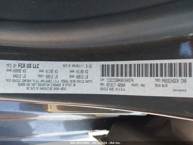 1C3CCCBB4GN184574 Chrysler 200 S