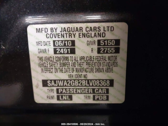 2011 JAGUAR XJ SAJWA2GB2BLV08368 Photo 8