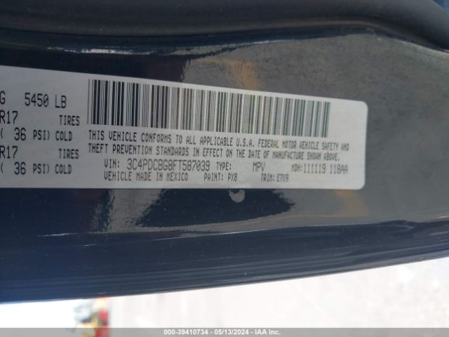 3C4PDCBG8FT587039 Dodge Journey Sxt
