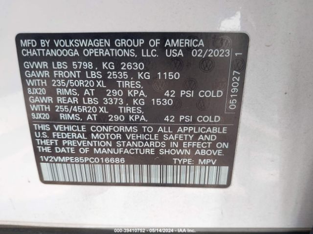 1V2VMPE85PC016686 Volkswagen Id.4 Pro/pro S