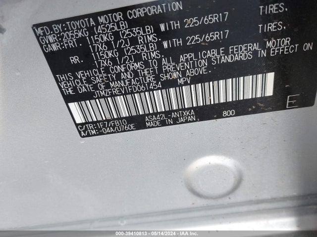 Toyota RAV4 LE 2015 JTMZFREV1FD061454 Image 9