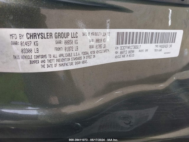 2012 FIAT 500 3C3CFFAR1CT365617 Photo 8