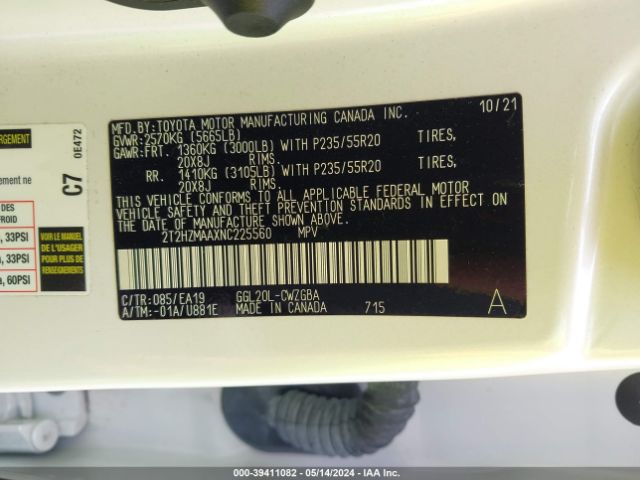 2T2HZMAAXNC225560 Lexus RX 350