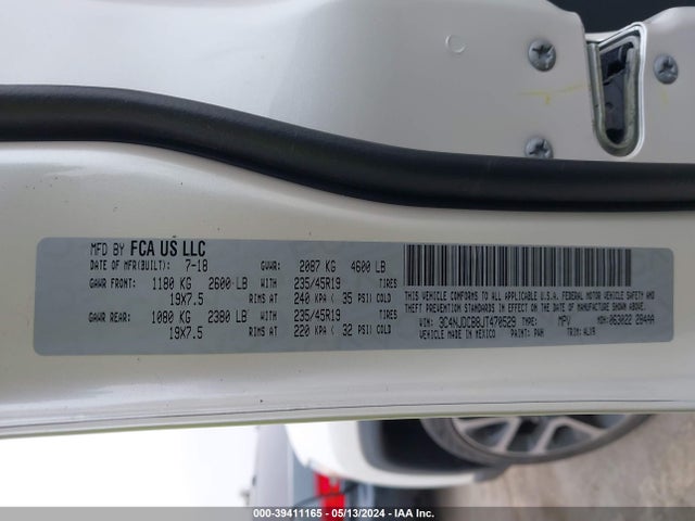 Jeep Compass Limited 4x4 2018 3C4NJDCB8JT470529 Image 9