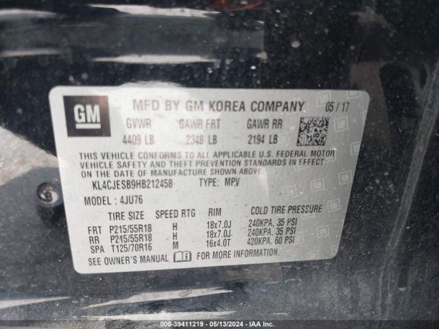 KL4CJESB9HB212458 Buick Encore Preferred