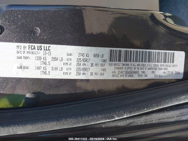 2C4RC1BG4GR208431 Chrysler Town & Country Touring