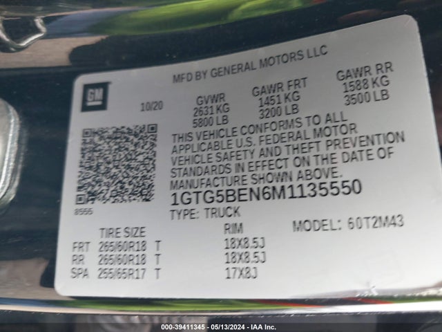 1GTG5BEN6M1135550 GMC Canyon 2wd  Short Box Elevation Standard