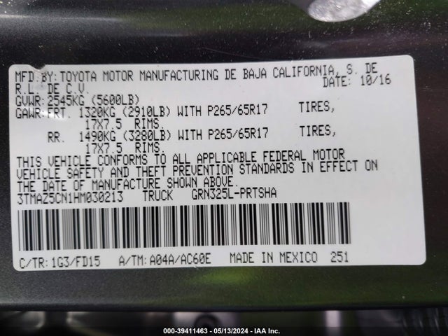 Toyota 2gr-fks 2017 3TMAZ5CN1HM030213 Image 22