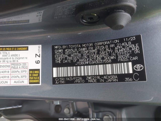 Toyota Corolla Hybrid Se 2024 JTDBCMFE6R3037558 Image 9