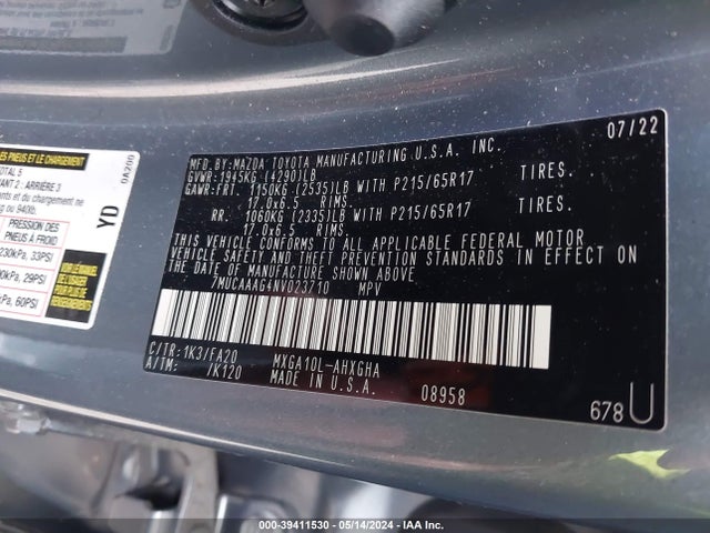 Toyota Corolla Cross Le 2022 7MUCAAAG4NV023710 Image 9