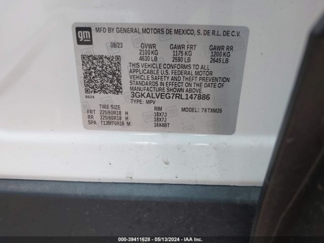 3GKALVEG7RL147886 GMC Terrain Awd Slt