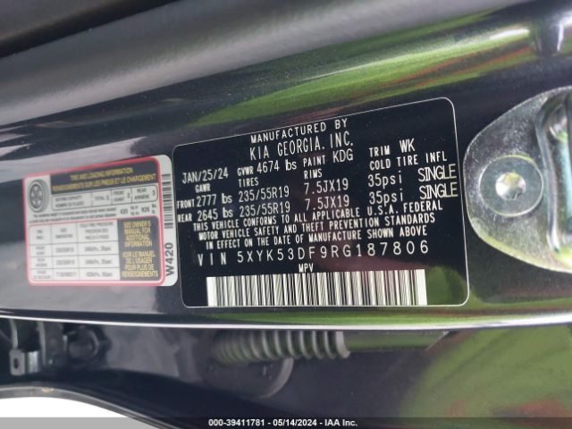 5XYK53DF9RG187806 KIA Sportage Sx-prestige