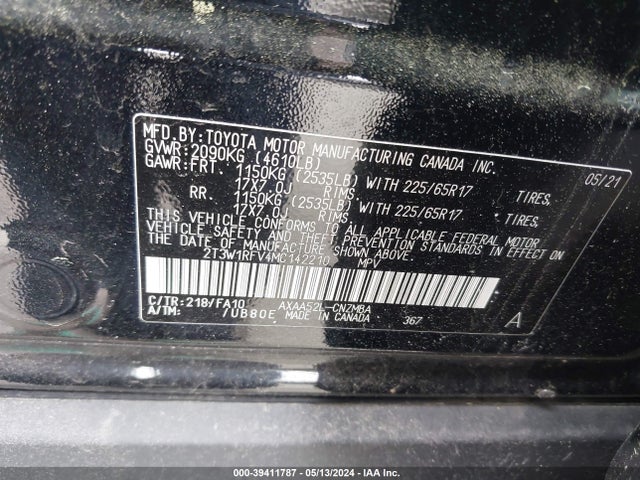 Toyota Rav4 Xle 2021 2T3W1RFV4MC142210 Image 9