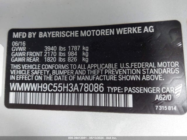 2017 MINI CONVERTIBLE WMWWH9C55H3A78086 Photo 8