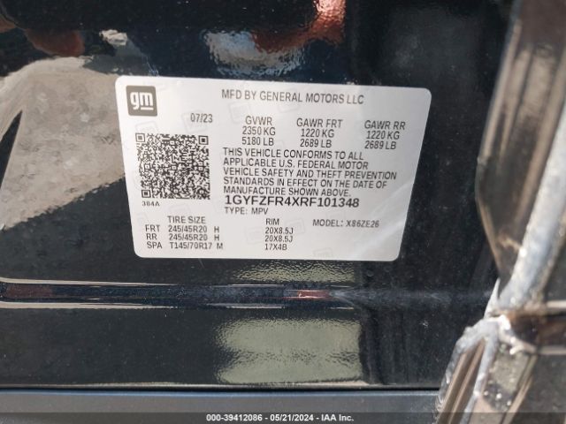 1GYFZFR4XRF101348 Cadillac Xt4 Awd Sport