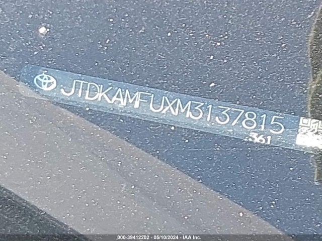 Toyota Prius Le 2021 JTDKAMFUXM3137815 Image 9