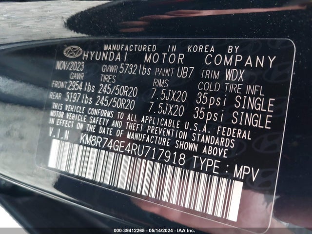 Hyundai Palisade Calligraphy 2024 KM8R74GE4RU717918 Image 9