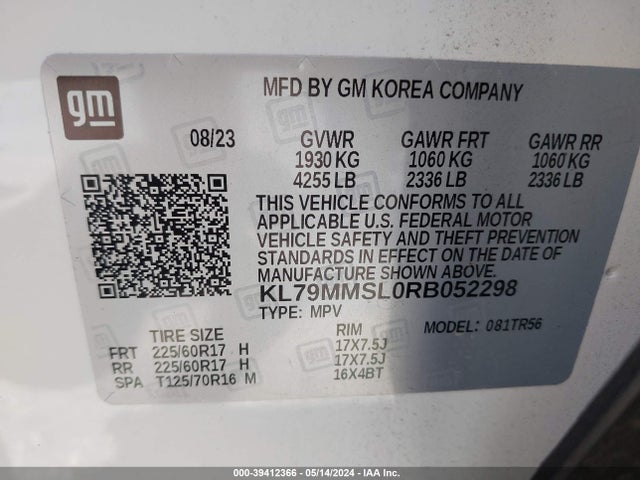 Chevrolet Trailblazer Fwd Ls 2024 KL79MMSL0RB052298 Image 9