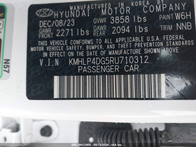 Hyundai Elantra Limited 2024 KMHLP4DG5RU710312 Image 9