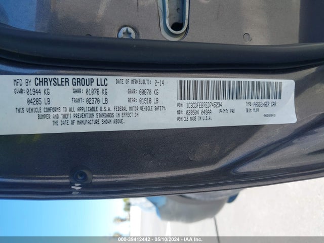 1C3CDFEB7ED745234 Dodge 2014