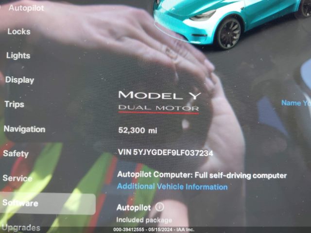 5YJYGDEF9LF037234 Tesla Model Y Long Range Dual Motor All-wheel Drive/performance Dual Motor All-wheel Drive