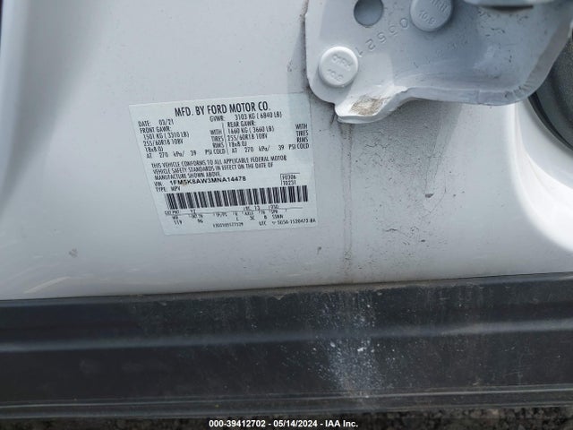 Ford Police Interceptor Utility 2021 1FM5K8AW3MNA14478 Image 9