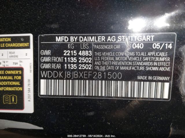 WDDKJ8JBXEF281500 Mercedes-Benz E 350 4matic