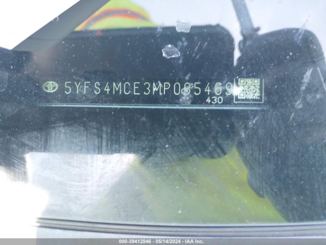 5YFS4MCE3MP085469 Toyota Corolla Se Apex Edition