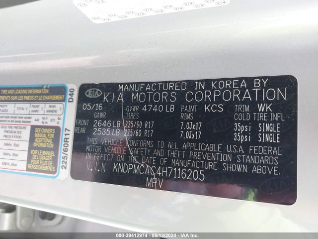 KIA Sportage Lx 2017 KNDPMCAC4H7116205 Image 9
